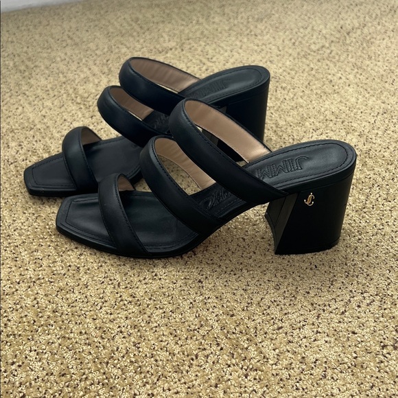 Jimmy Choo Black Strappy Heels - Picture 1 of 5